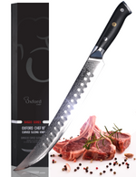 Curved Slicer (Butcher) Knife 10 Inch - Damascus Japanese VG10 Super Steel 67 Layer High Carbon Stainless Steel