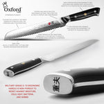 Bread Knife 8 inch by Oxford Chef - Best Quality Serrated Damascus- Japanese- VG10 Super Steel 67 Layer High Carbon Stainless Steel