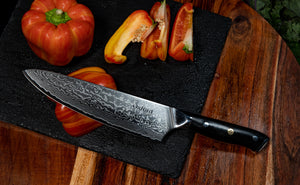 Chef's Knife 8 inch By Oxford Chef - Best Quality Damascus Japanese VG10 Super Steel 67 Layer High Carbon Stainless Steel