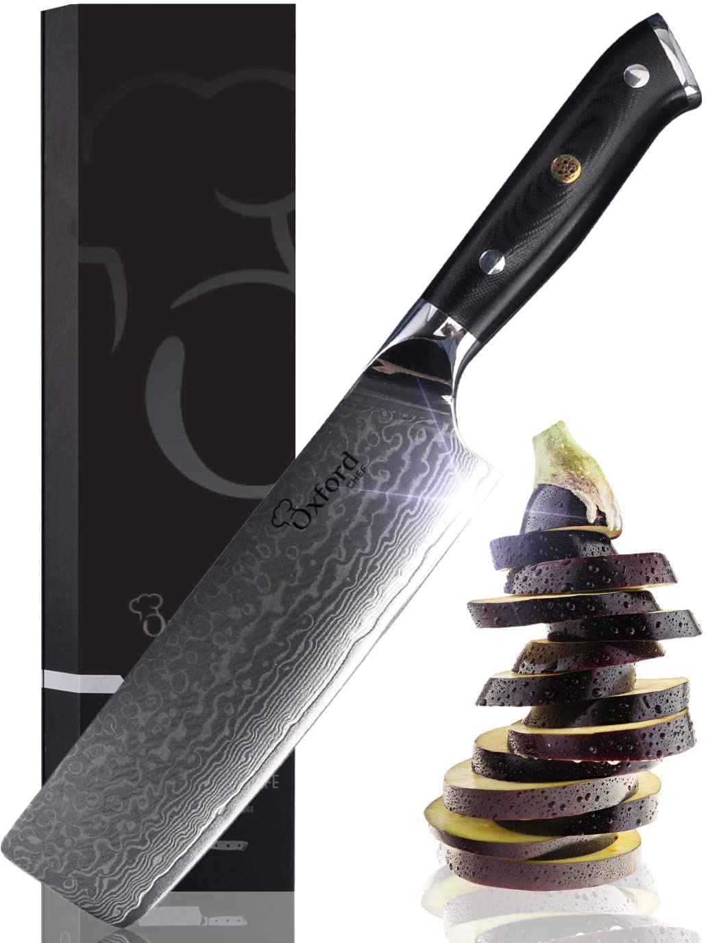 Chef Knife: Best Pro Quality 8 Inch Japanese AUS10 67-Layer High Carbon  Damascus