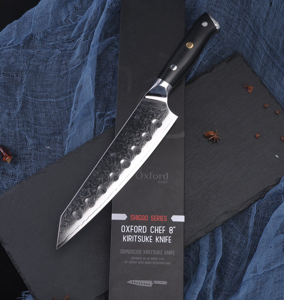 Chef's Knife 8 inch By Oxford Chef - Best Quality Damascus Japanese VG –
